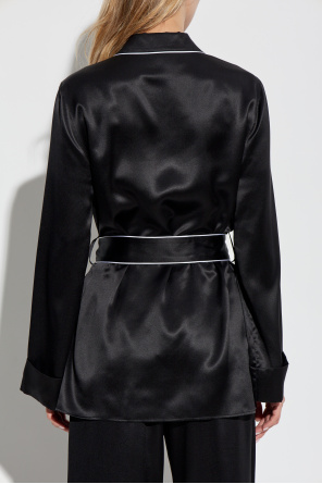 Dolce & Gabbana Jedwabna koszula z paskiem