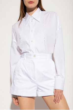 dolce ankle & Gabbana Shirt with broderie anglaise detailing