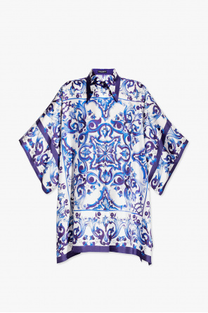 dolce gabbana printed silk shirt