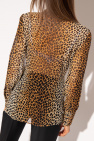 Dolce & Gabbana Jedwabna koszula z wzorem zwierzęcym