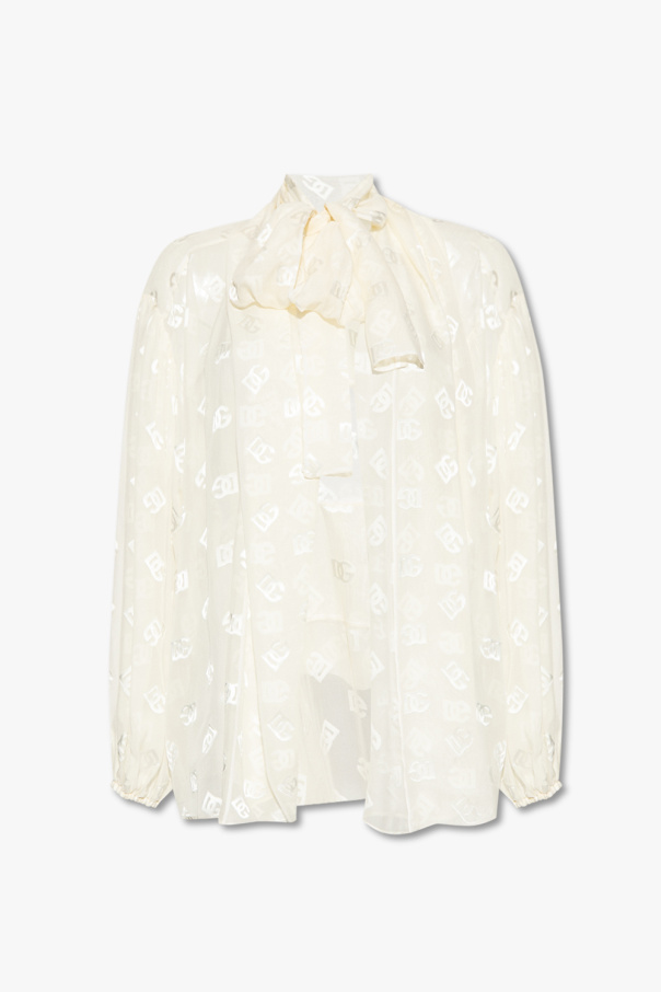 Dolce & Gabbana Transparent shirt with monogram