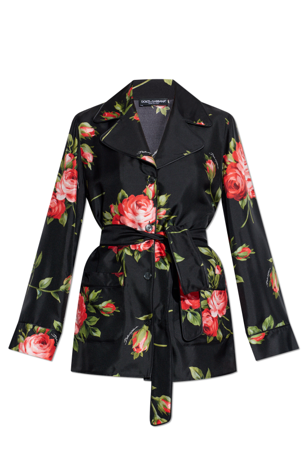 Silk shirt with a belt od Dolce & Gabbana