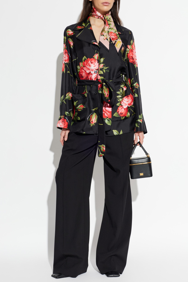 Dolce & Gabbana Silk shirt with a belt