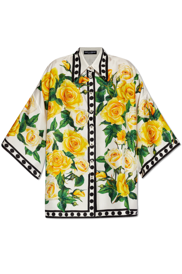 Koszula z motywem kwiatowym od Dolce & Gabbana