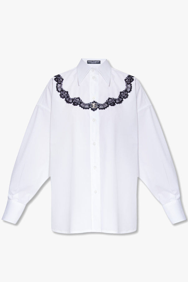 Dolce & Gabbana Lace-trimmed shirt