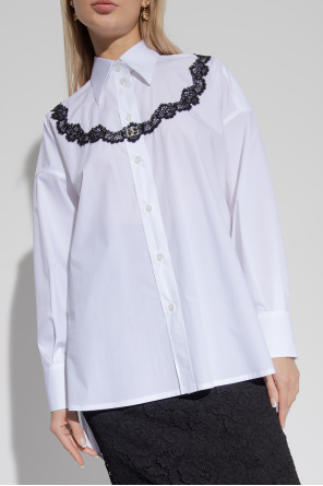 Dolce & Gabbana Lace-trimmed shirt
