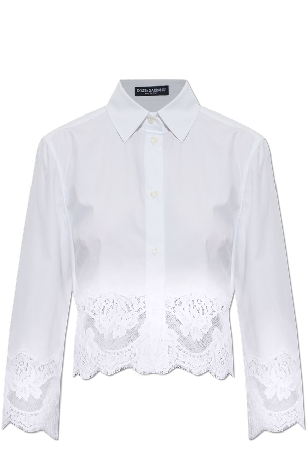 Dolce & Gabbana Camisa con elementos de encaje