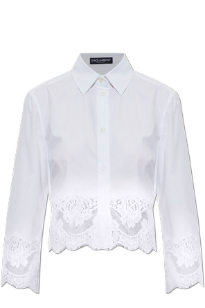 Camisa con elementos de encaje