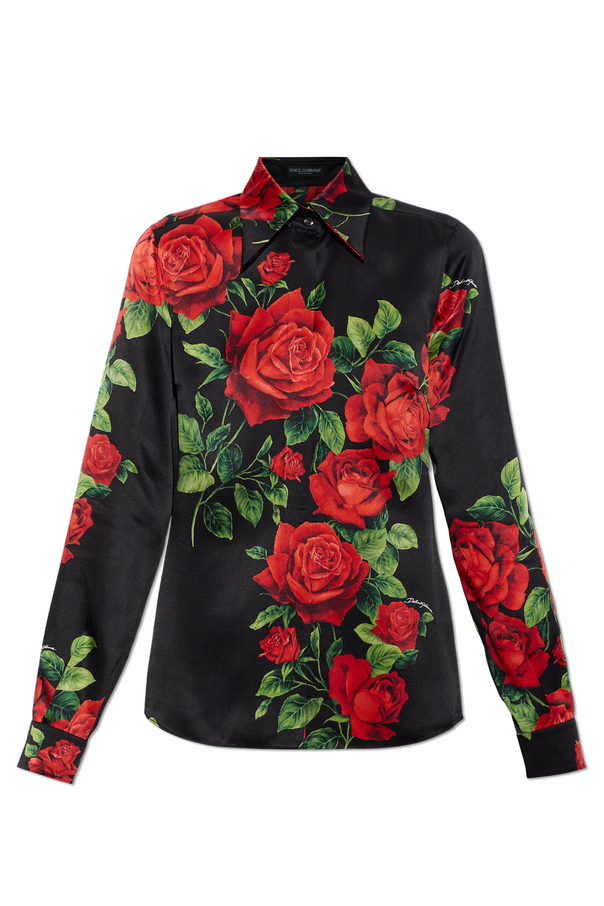 Silk shirt with floral motif od Dolce & Gabbana