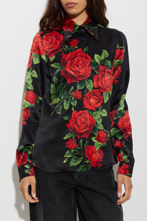 Dolce & Gabbana Silk shirt with floral motif