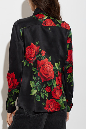 Dolce & Gabbana Silk shirt with floral motif