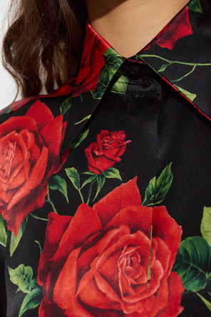 Dolce & Gabbana Silk shirt with floral motif