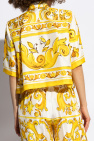 Dolce & Gabbana YELLOW Shirt with 'Majolica' Print