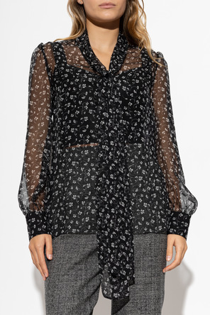 Dolce & Gabbana Silk Shirt with Floral Motif