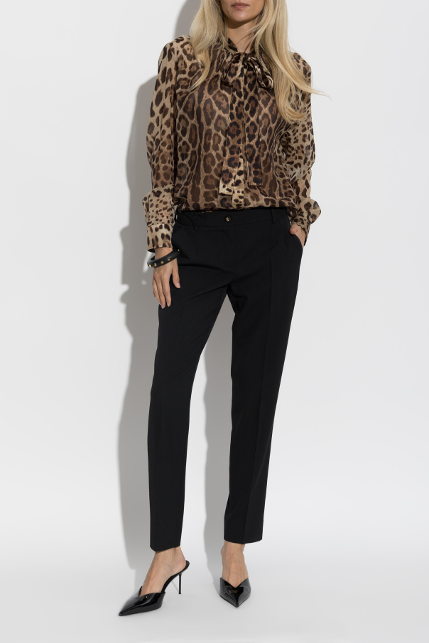 Dolce & Gabbana Silk shirt with animal print