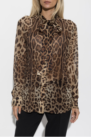 Dolce & Gabbana Silk shirt with animal print