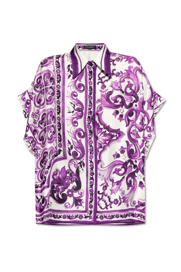 Shirt with "Majolica" print od Dolce & Gabbana