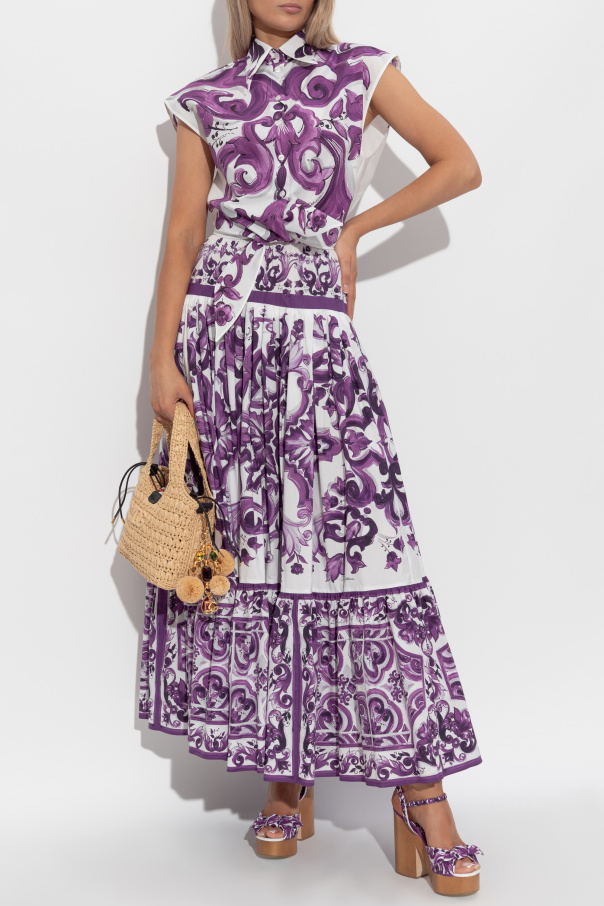 Dolce & Gabbana Top with 'Majolica' print