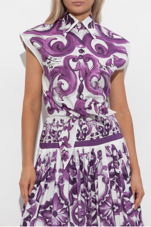 Dolce & Gabbana Top with 'Majolica' print