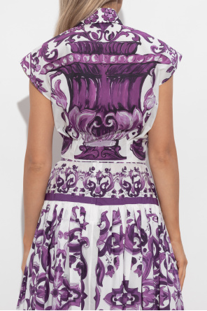 Dolce & Gabbana Top with 'Majolica' print