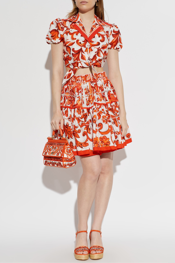 Dolce & Gabbana Top mit Print „Majolica“