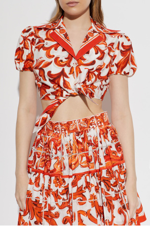 Dolce & Gabbana Top mit Print „Majolica“