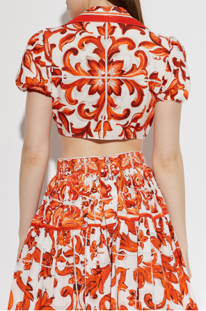 Dolce & Gabbana Top mit Print „Majolica“