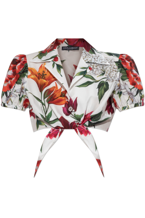 Top z motywem kwiatowym