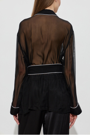 Dolce & Gabbana Transparent shirt with belt