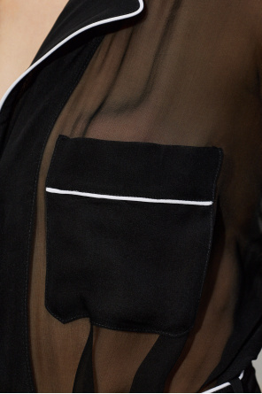 Dolce & Gabbana Transparent shirt with belt