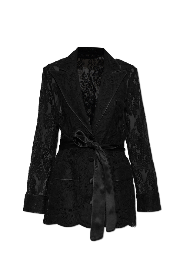 Lace shirt with belt od Dolce & Gabbana