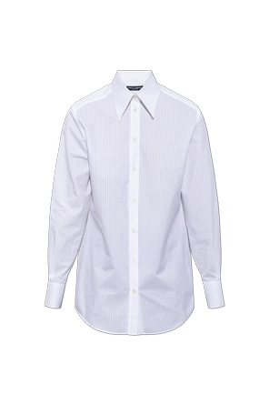 Camisa de algodão às riscas