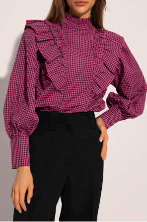 Ganni Tall Relaxed Tie Detail Midi Shirt Dress