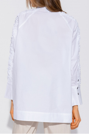 Ganni Oversize V-Ausschnitt shirt