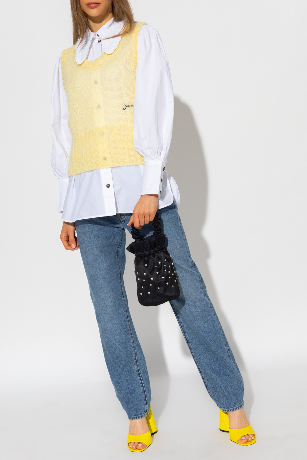 Ganni Comme Des Garçons Shirt Gerade Patchwork-Hose