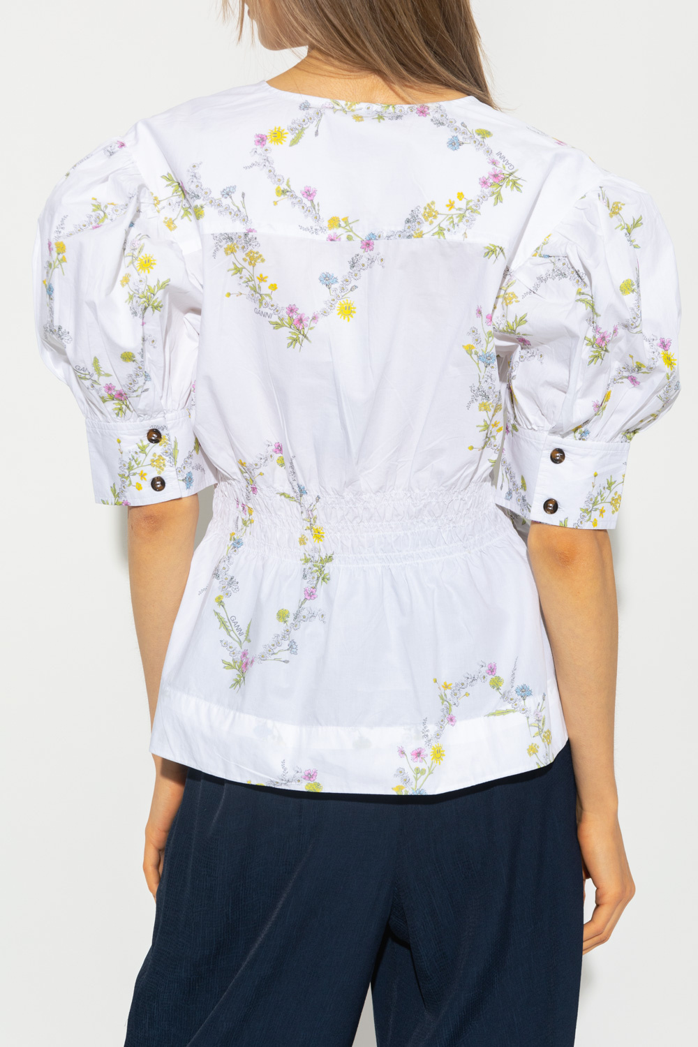 Ganni Top with floral motif