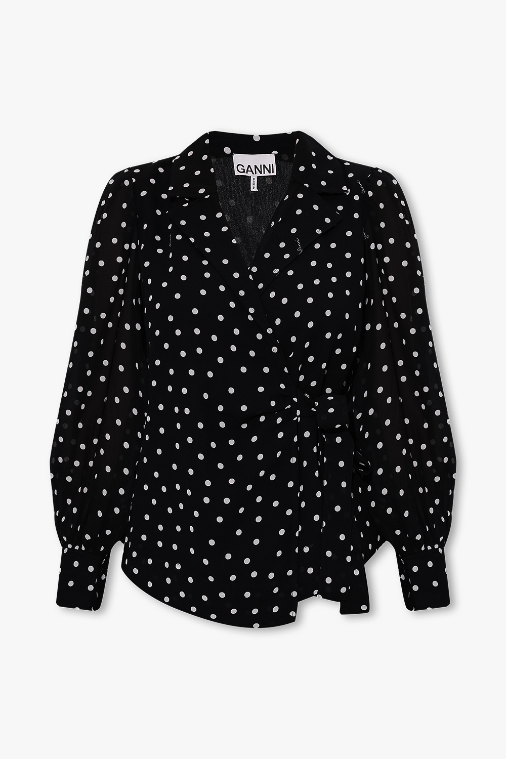 Ganni Balmain rhinestone-embellished crew neck sweatshirt