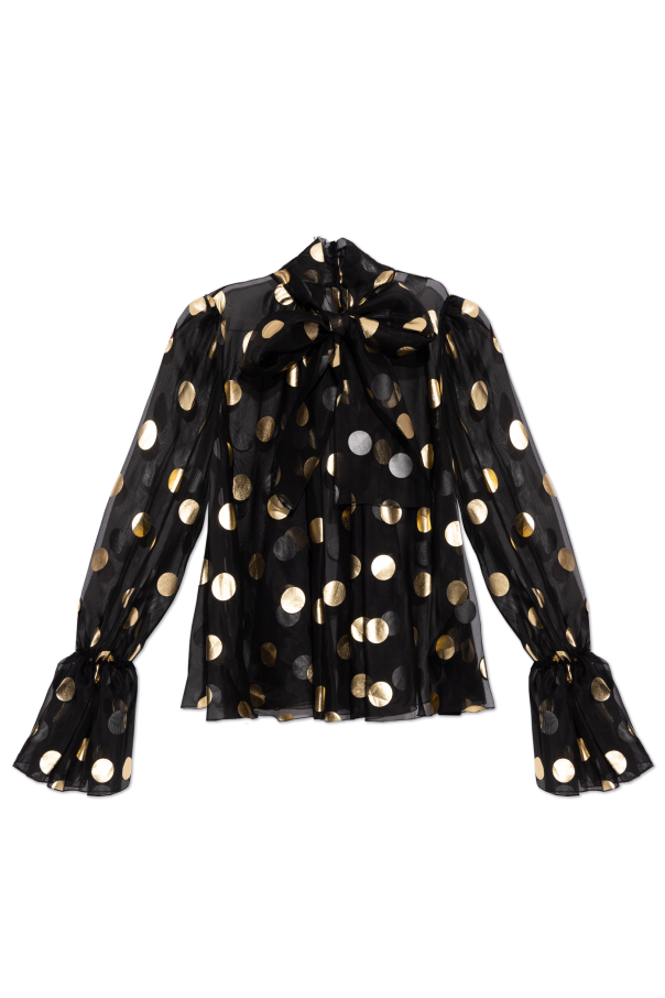 dolce bag & Gabbana Kids tuxedo-style romper Polka dot patterned shirt