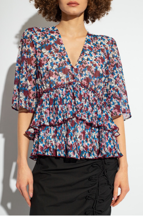 Ganni Top with floral motif