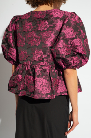 Ganni Top with jacquard pattern
