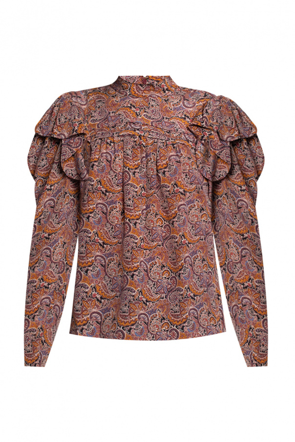 Ulla Johnson Silk top with floral motif