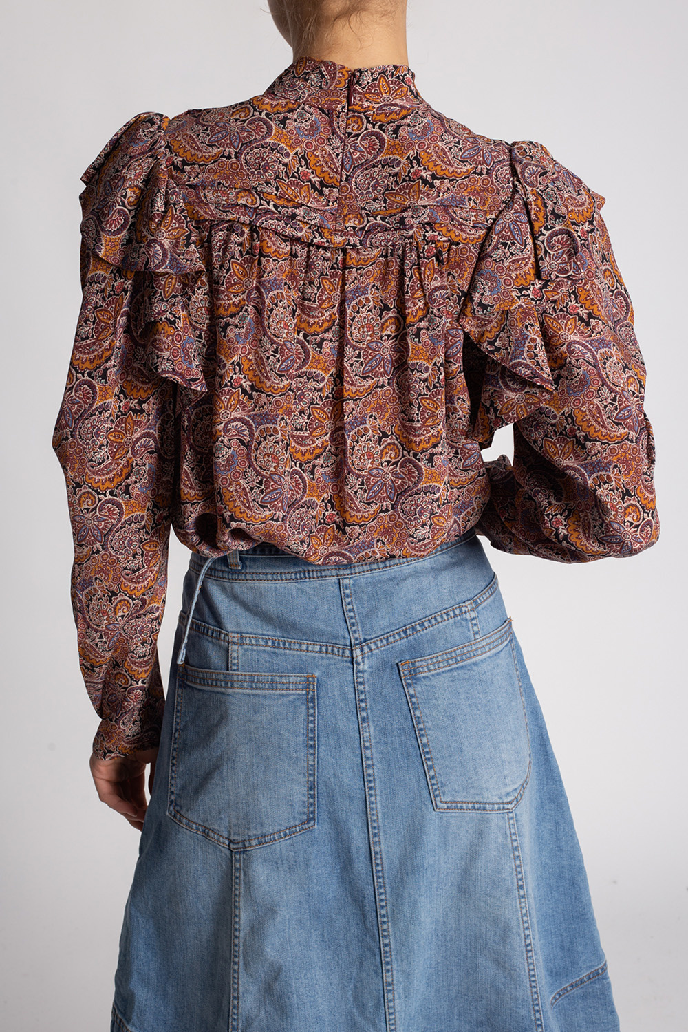 Ulla Johnson Silk top with floral motif