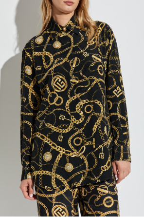 Balmain Seidenhemd mit Print