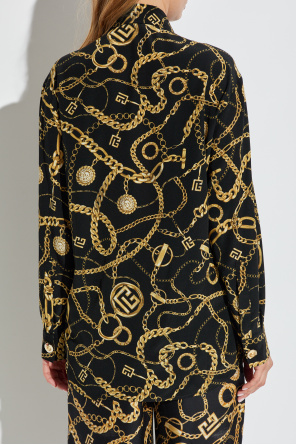 Balmain Seidenhemd mit Print