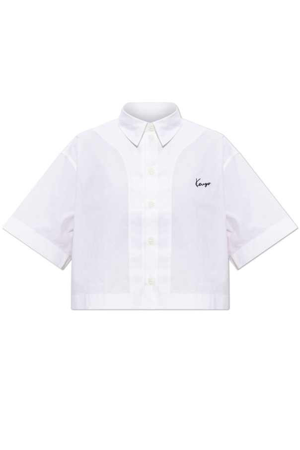 Short shirt with embroidered logo od Kenzo
