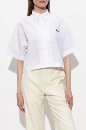 Kenzo Camisa curta com logótipo bordado