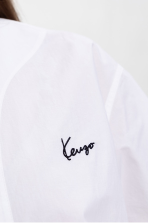 Kenzo Camisa curta com logótipo bordado