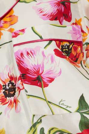 Kenzo Camisa de seda con bolsillo