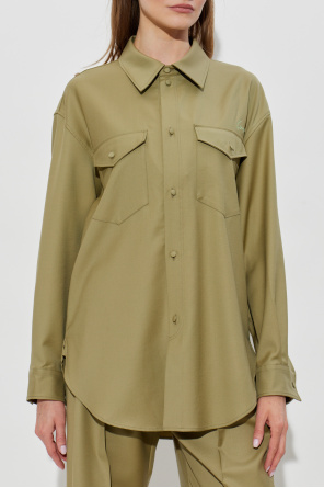 Kenzo Wool shirt with embroidered logo