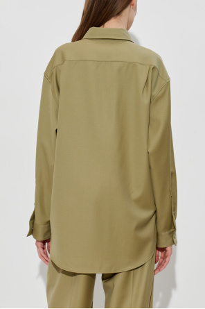 Kenzo Wool shirt with embroidered logo